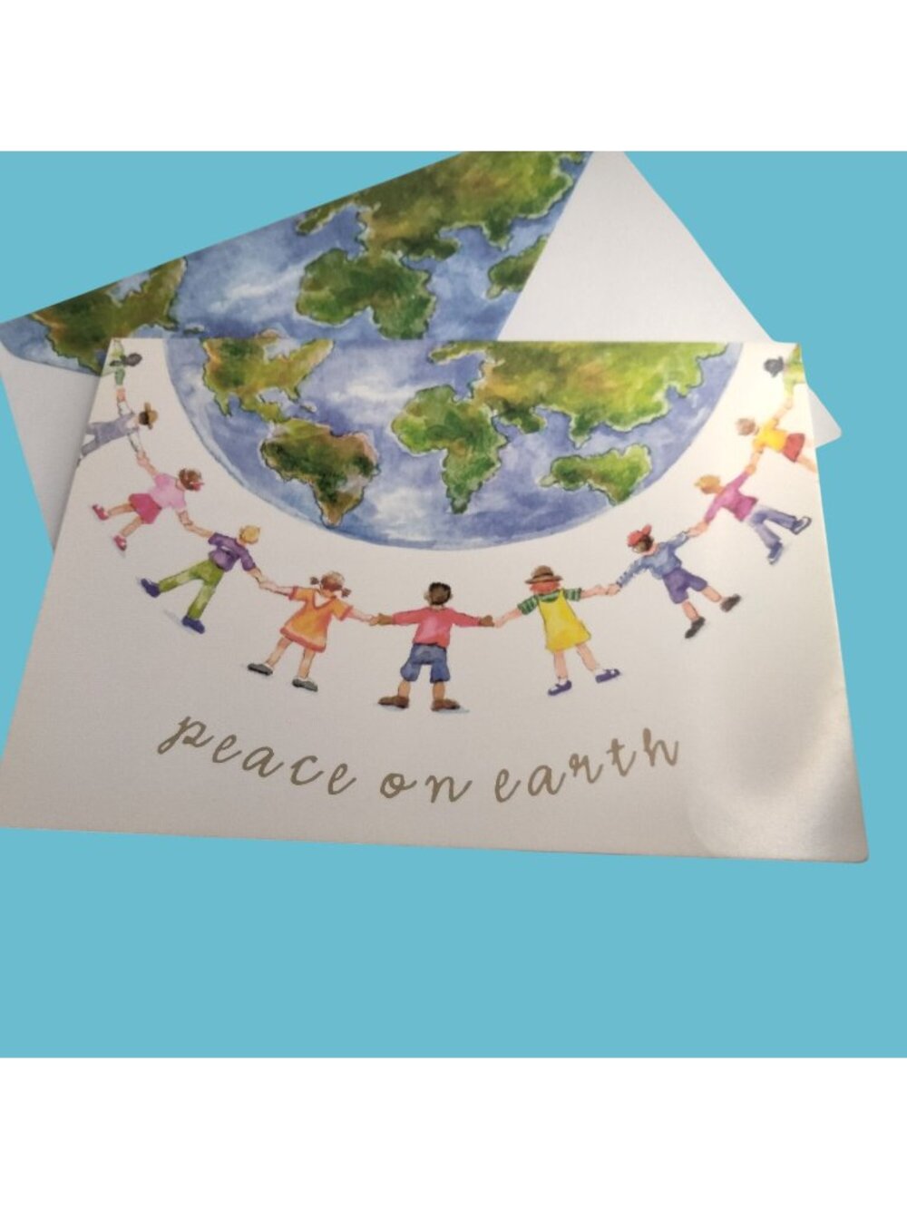 Christmas Card Peace On Earth Holiday Greeting Habitat For Humanity Envelope